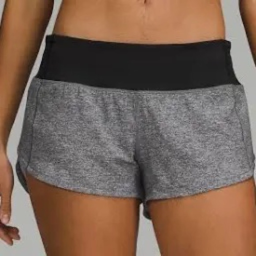 Grey Lululemon Speed Up Shorts